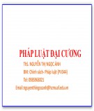 Bài giảng Pháp luật đại cương – ThS. Nguyễn Thị Ngọc Ánh