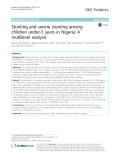 Stunting and severe stunting among children under-5 years in Nigeria: A multilevel analysis