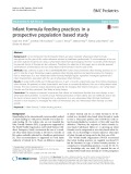 Infant formula feeding practices in a prospective population based study
