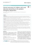 Clinical assessment of children with renal abscesses presenting to the pediatric emergency department