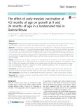 The effect of early measles vaccination at 4.5 months of age on growth at 9 and 24 months of age in a randomized trial in Guinea-Bissau