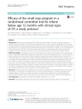 Efficacy of the small step program in a randomised controlled trial for infants below age 12 months with clinical signs of CP; a study protocol