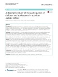 A descriptive study of the participation of children and adolescents in activities outside school