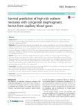 Survival prediction of high-risk outborn neonates with congenital diaphragmatic hernia from capillary blood gases