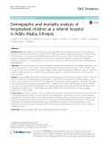 Demographic and mortality analysis of hospitalized children at a referral hospital in Addis Ababa, Ethiopia