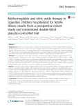 Methemoglobin and nitric oxide therapy in Ugandan children hospitalized for febrile illness: Results from a prospective cohort study and randomized double-blind placebo-controlled trial