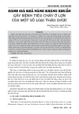 Đánh giá khả năng kháng khuẩn gây bệnh tiêu chảy ở lợn của một số loại thảo dược