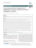 Acute and preventive management of anaphylaxis in German primary school and kindergarten children