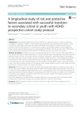 A longitudinal study of risk and protective factors associated with successful transition to secondary school in youth with ADHD: Prospective cohort study protocol