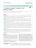 Is nutritional support needed in late preterm infants?