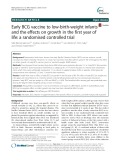 Early BCG vaccine to low-birth-weight infants and the effects on growth in the first year of life: A randomised controlled trial