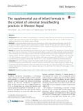 The supplemental use of infant formula in the context of universal breastfeeding practices in Western Nepal
