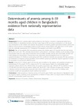 Determinants of anemia among 6–59 months aged children in Bangladesh: Evidence from nationally representative data