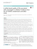 Is utility-based quality of life associated with overweight in children? Evidence from the UK WAVES randomised controlled study