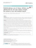 Multidisciplinary care of obese children and adolescents for one year reduces ectopic fat content in liver and skeletal muscle