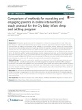 Comparison of methods for recruiting and engaging parents in online interventions: Study protocol for the Cry Baby infant sleep and settling program