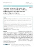 Social and behavioural factors in Nonsuspicious unexpected death in infancy experience from metropolitan police project indigo investigation