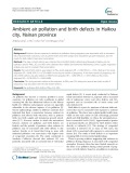 Ambient air pollution and birth defects in Haikou city, Hainan province