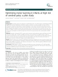 Optimising motor learning in infants at high risk of cerebral palsy: A pilot study