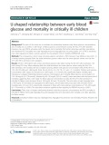U-shaped relationship between early blood glucose and mortality in critically ill children
