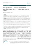 Dietary intake in 6-year-old children from southern Poland: Part 2 – vitamin and mineral intakes
