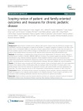 Scoping review of patient- and family-oriented outcomes and measures for chronic pediatric disease