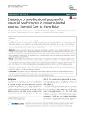 Evaluation of an educational program for essential newborn care in resource-limited settings: Essential Care for Every Baby
