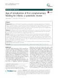 Age of introduction of first complementary feeding for infants: A systematic review