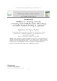 The effect of university autonomy on training and scientific research: A case study at Vietnam national university of agriculture