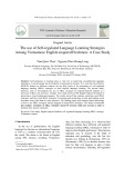 The use of self-regulated language learning strategies among Vietnamese english-majored freshmen: A case study