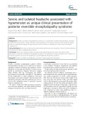 Severe and isolated headache associated with hypertension as unique clinical presentation of posterior reversible encephalopathy syndrome