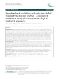 Neurofeedback in children with attention-deficit/ hyperactivity disorder (ADHD) – a controlled multicenter study of a non-pharmacological treatment approach