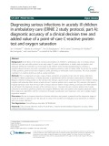 Diagnosing serious infections in acutely ill children in ambulatory care (ERNIE 2 study protocol, part A): Diagnostic accuracy of a clinical decision tree and added value of a point-of-care C-reactive protein test and oxygen saturation