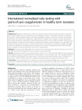 International normalized ratio testing with point-of-care coagulometer in healthy term neonates