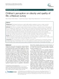 Children’s perception on obesity and quality of life: A Mexican survey
