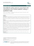 Secondhand smoke exposure assessment and counseling in the Chinese pediatric setting: A qualitative study