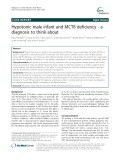 Hypotonic male infant and MCT8 deficiency - a diagnosis to think about