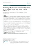 Promoting effective child development practices in the first year of life: Does timing make a difference?