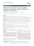 Mediterranean-style diet reduces metabolic syndrome components in obese children and adolescents with obesity