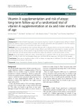 Vitamin A supplementation and risk of atopy: Long-term follow-up of a randomized trial of vitamin A supplementation at six and nine months of age
