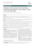 Individual, family and environmental factors associated with pediatric excess weight in Spain: A cross-sectional study