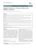 Adaptive behavior in Chinese children with Williams syndrome