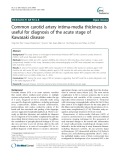 Common carotid artery intima-media thickness is useful for diagnosis of the acute stage of Kawasaki disease
