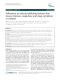 Adherence to reduced-polluting biomass fuel stoves improves respiratory and sleep symptoms in children