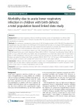 Morbidity due to acute lower respiratory infection in children with birth defects: A total population-based linked data study