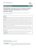 Randomized outcome trial of nutrient-enriched formula and neurodevelopment outcome in preterm infants