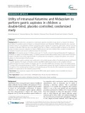 Utility of intranasal Ketamine and Midazolam to perform gastric aspirates in children: A double-blind, placebo controlled, randomized study