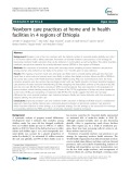 Newborn care practices at home and in health facilities in 4 regions of Ethiopia