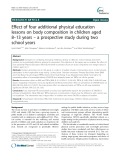 Effect of four additional physical education lessons on body composition in children aged 8–13 years – a prospective study during two school years