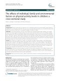 The effects of individual, family and environmental factors on physical activity levels in children: A cross-sectional study